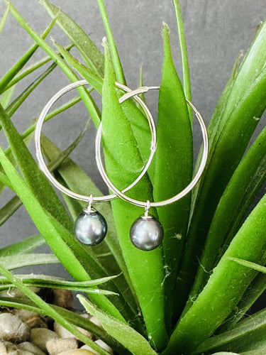 Pearl Hoop Earrings